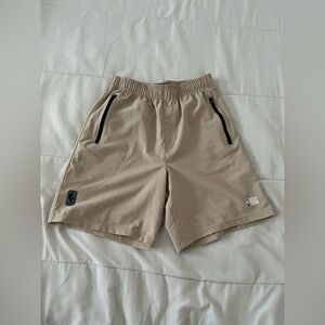 NBA Tan Basketball Shorts with Zipper Pockets